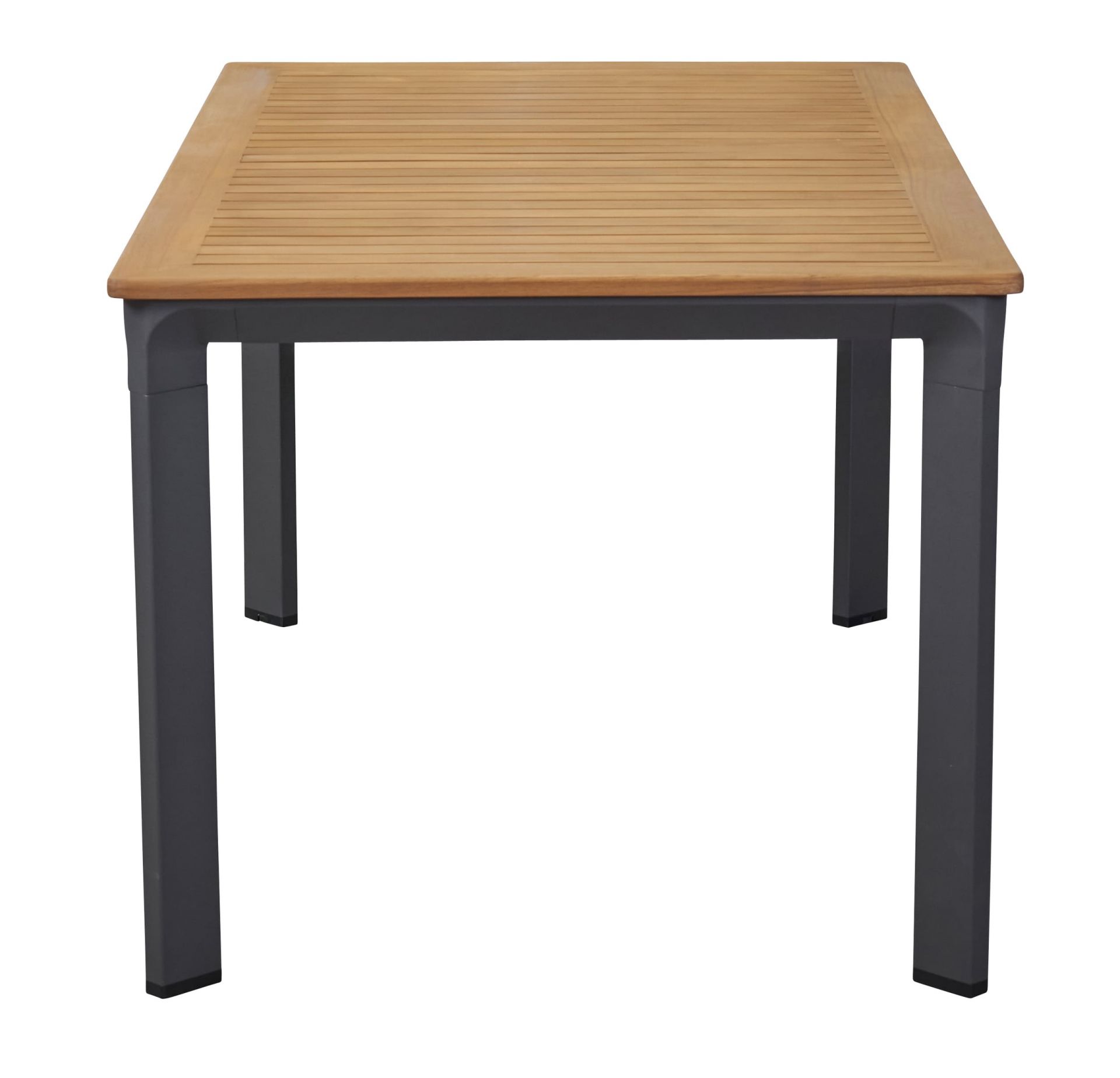 Gartentisch New Jersey Esstisch Terassentisch anthrazit/Teak 160 x 90 cm