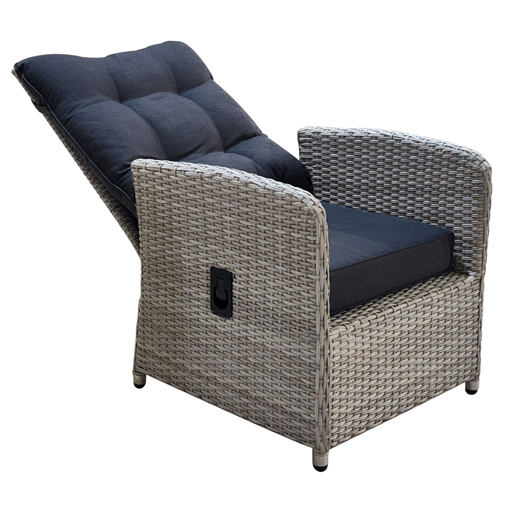 Lounge Set 4-tlg. Bilbao Garten Sitzgruppe mit Tisch Loungegarnitur Grau
