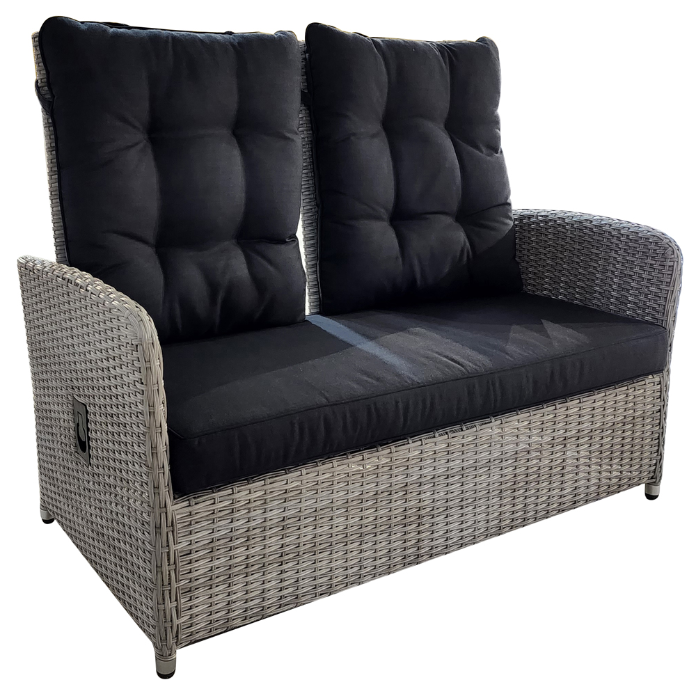 Lounge Set 4-tlg. Dayton Garten Sitzgruppe mit Tisch Loungegarnitur Grau