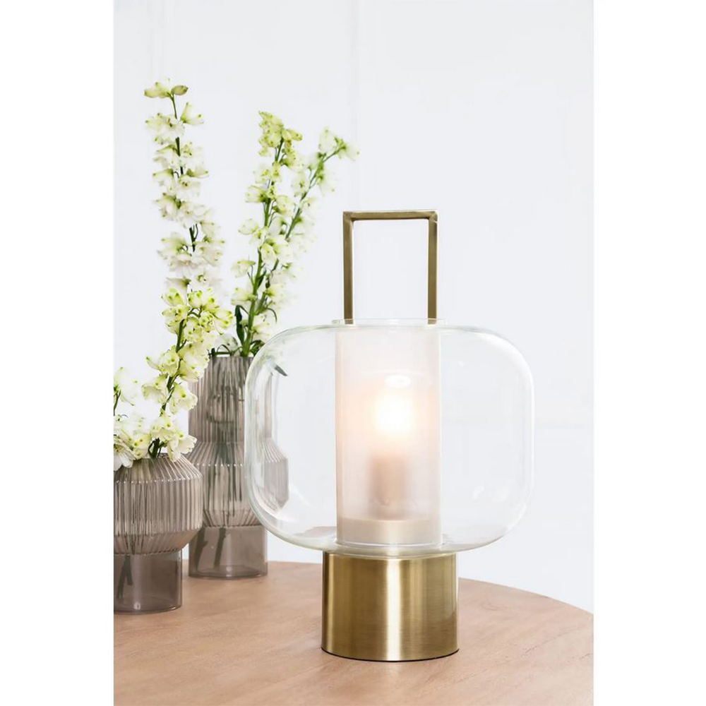 Tischleuchte von Light & Living ARTUROS Ø29,5 x 46 cm Lampe Glas Bronze
