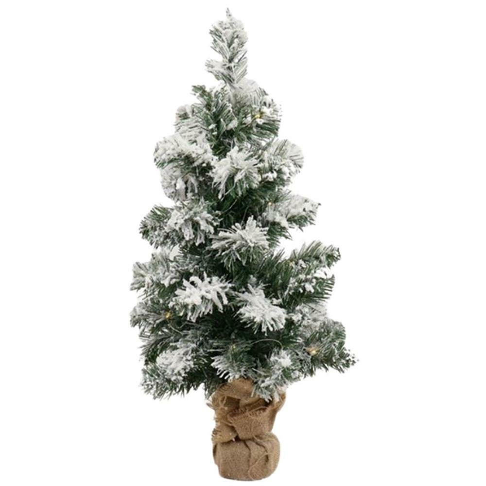 Künstlicher Weihnachtsbaum 60 cm mit LED Beleuchtung und Schnee Tannenbaum Christbaum Weihnachtsdeko