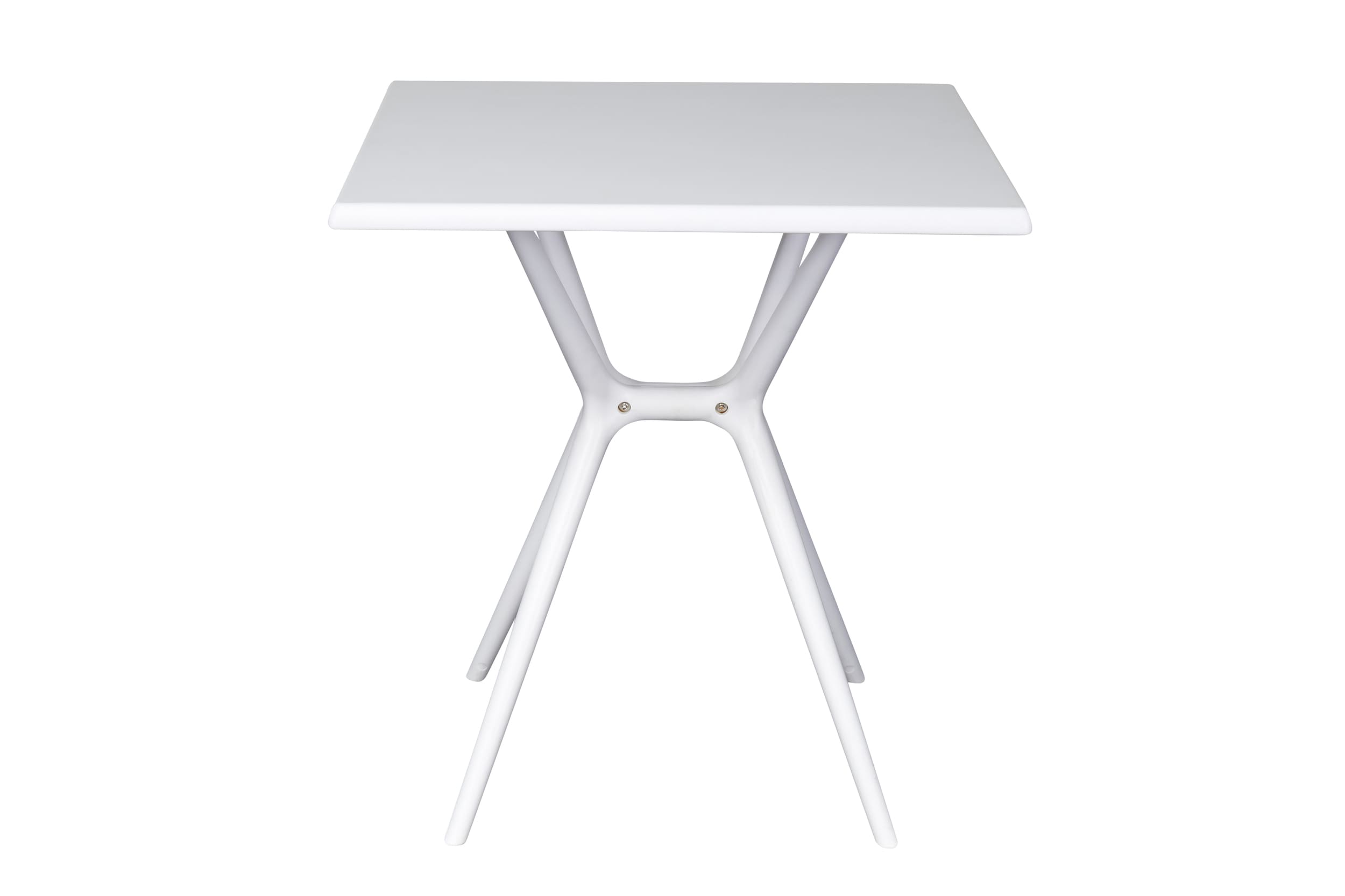Gartentisch Moroni Balkontisch Bistrotisch 70x70cm Kunststoff weiß