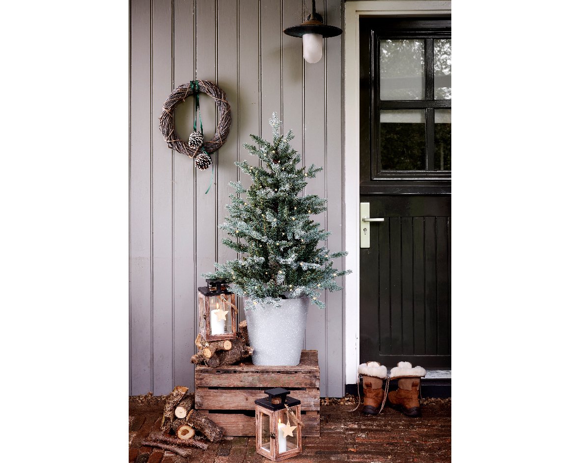 Künstlicher Weihnachtsbaum 120 cm mit Beleuchtung und Topf Tannenbaum Christbaum Weihnachtsdeko