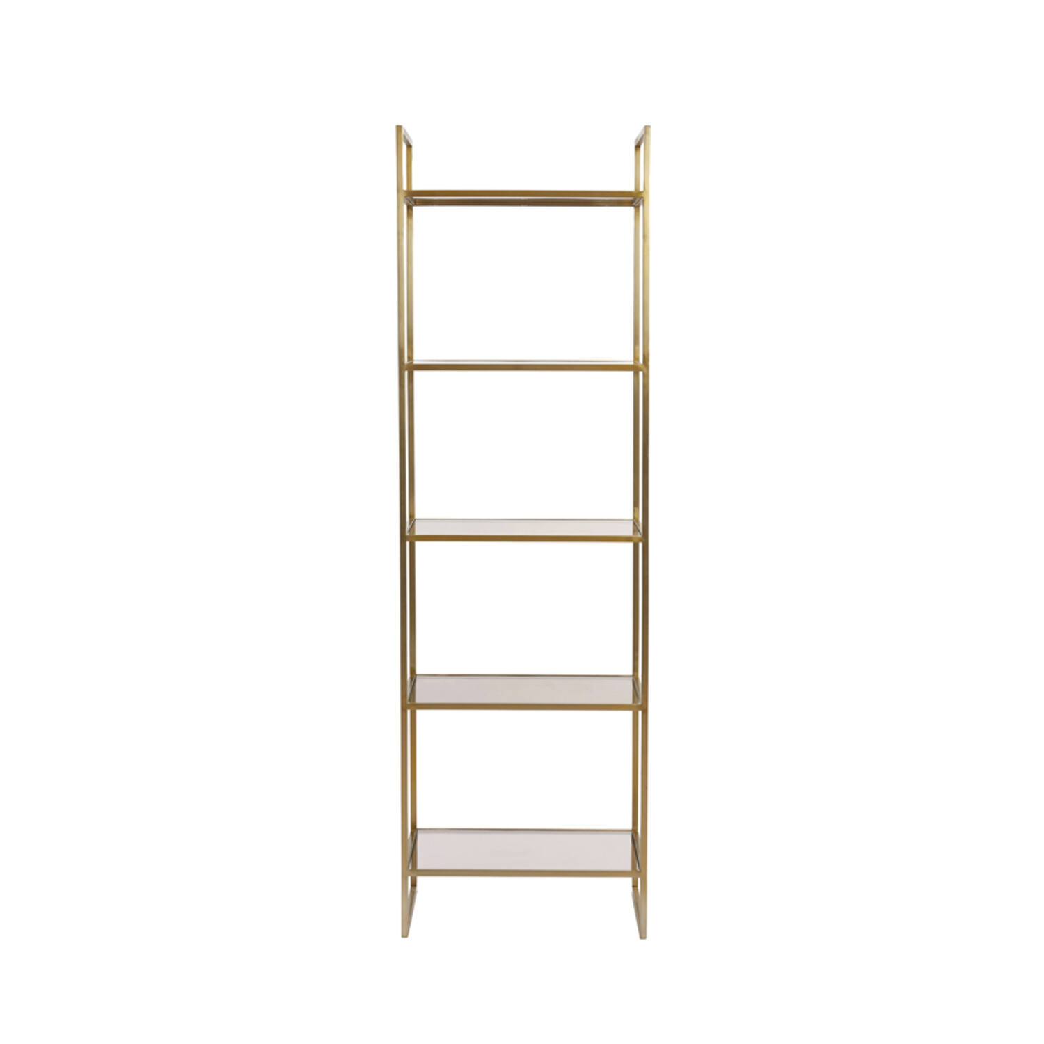 Standregal MARIKI von Light & Living Schrank offen braunes Glas-Hellgold 55x40x180 cm