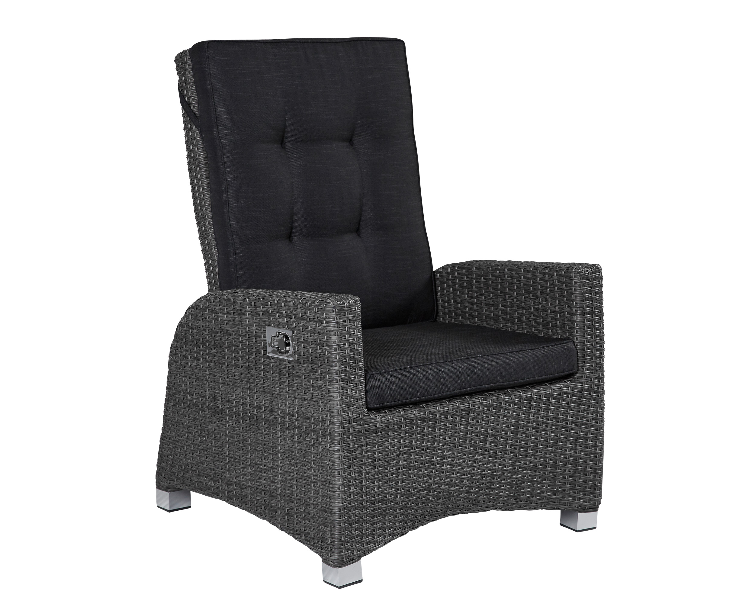 Living Verstellsessel Kansas Gartensessel Liegesessel Loungesessel grau-mix
