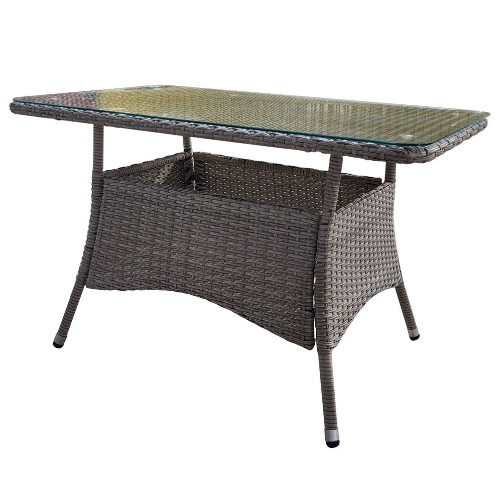 Lounge Set 4-tlg. Dayton Garten Sitzgruppe mit Tisch Loungegarnitur Grau
