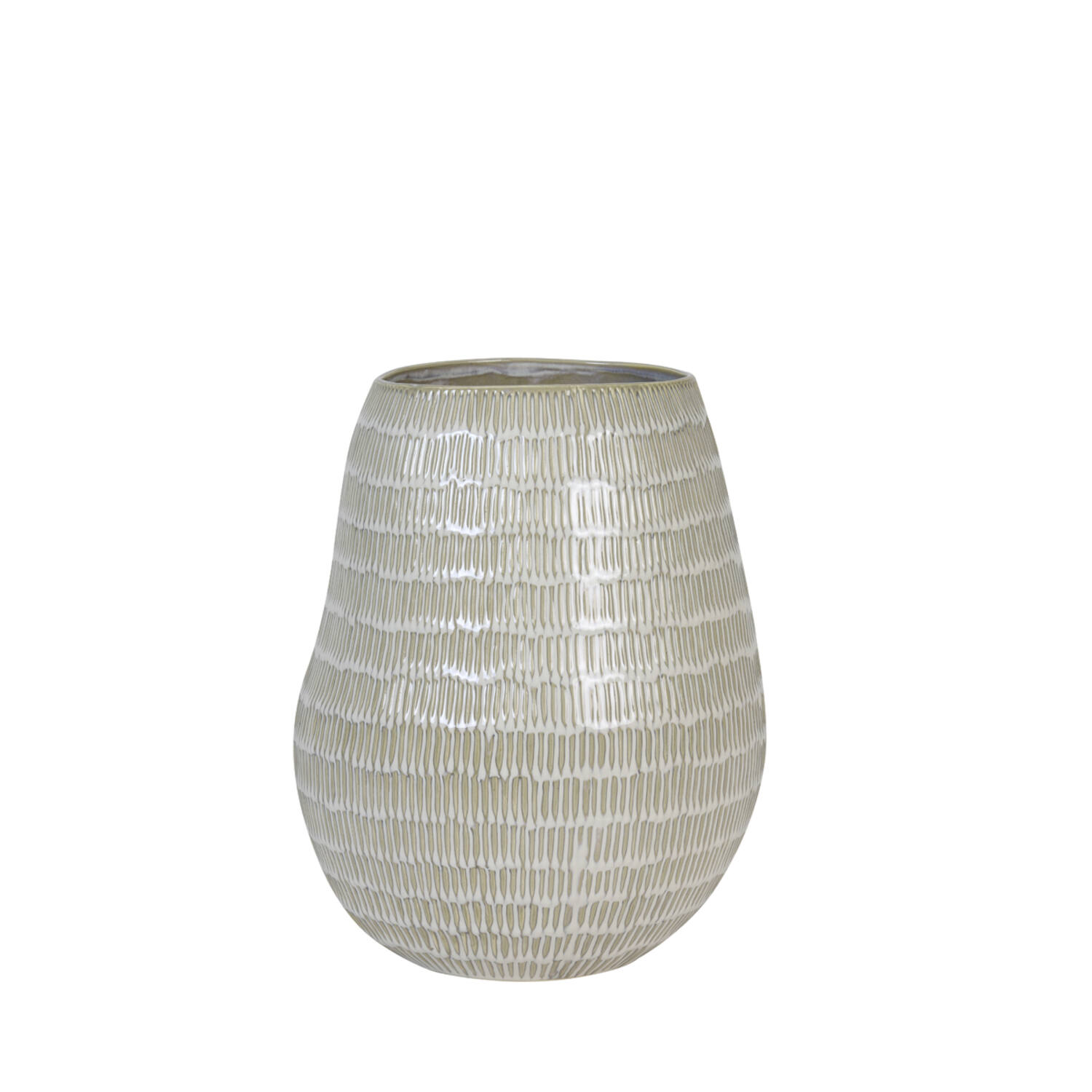 Dekovase Vase GIORGIA von Light & Living Blumenvase Tischvase Keramik crème-beige