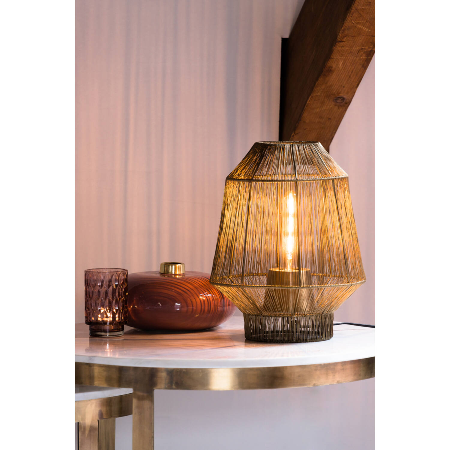 Tischleuchte Lampe VITORA von Light & Living Ø30x38 cm Antik Bronze
