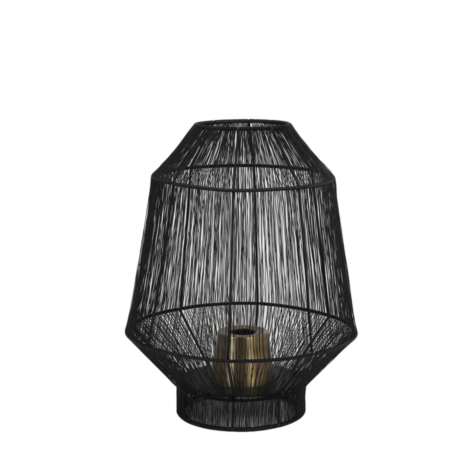 Tischleuchte Lampe VITORA von Light & Living Ø30x38 cm Matt Schwarz