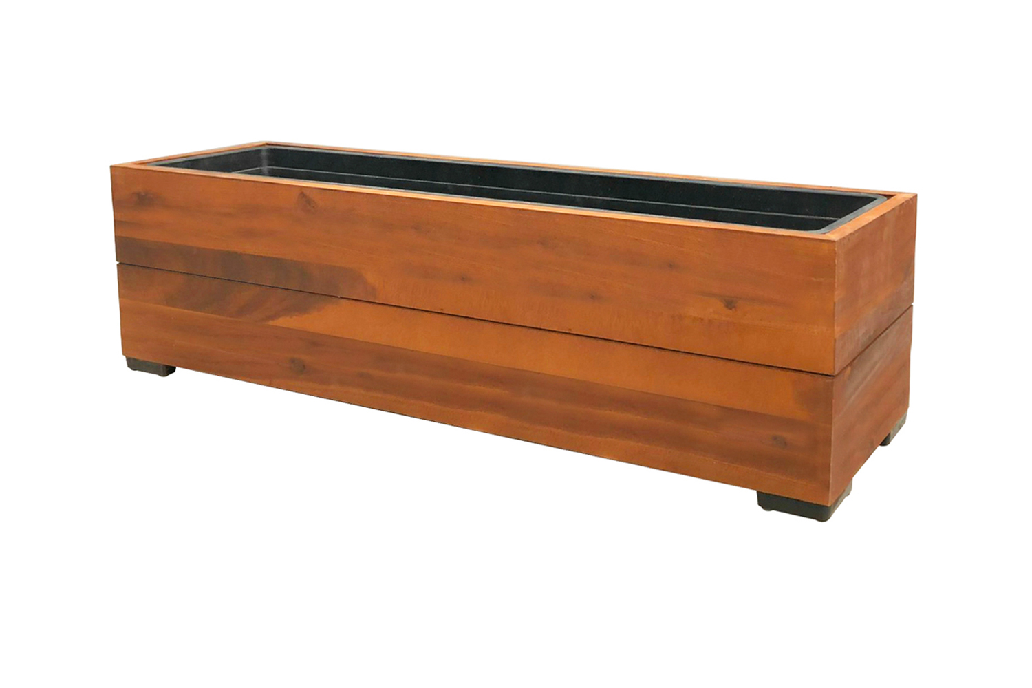Kopie von Pflanzgefäß Colorado 1 Pflanzkasten Blumenkasten Akazienholz 83x21x25 cm mit Einsatz #1