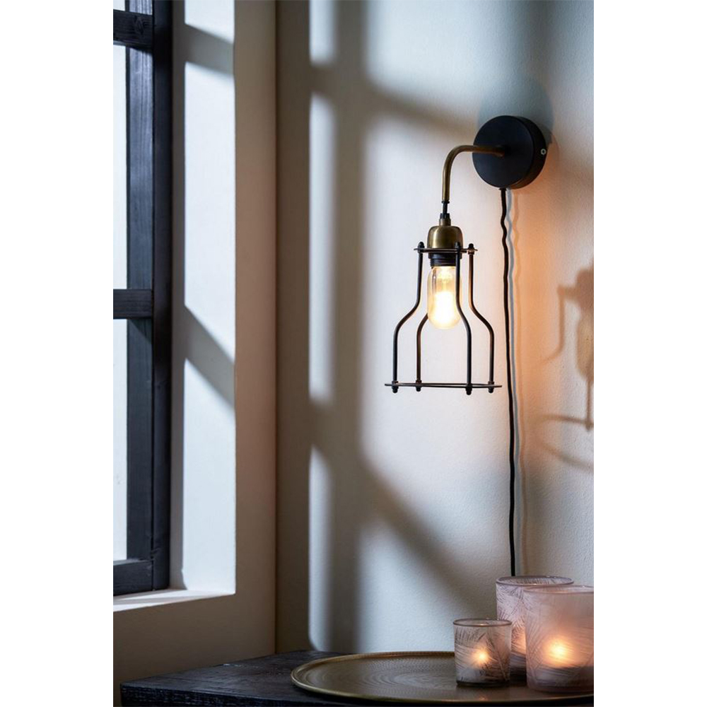 Wandleuchte von Light & Living Marcia 23x15x48 Lampe schwarz/Bronze