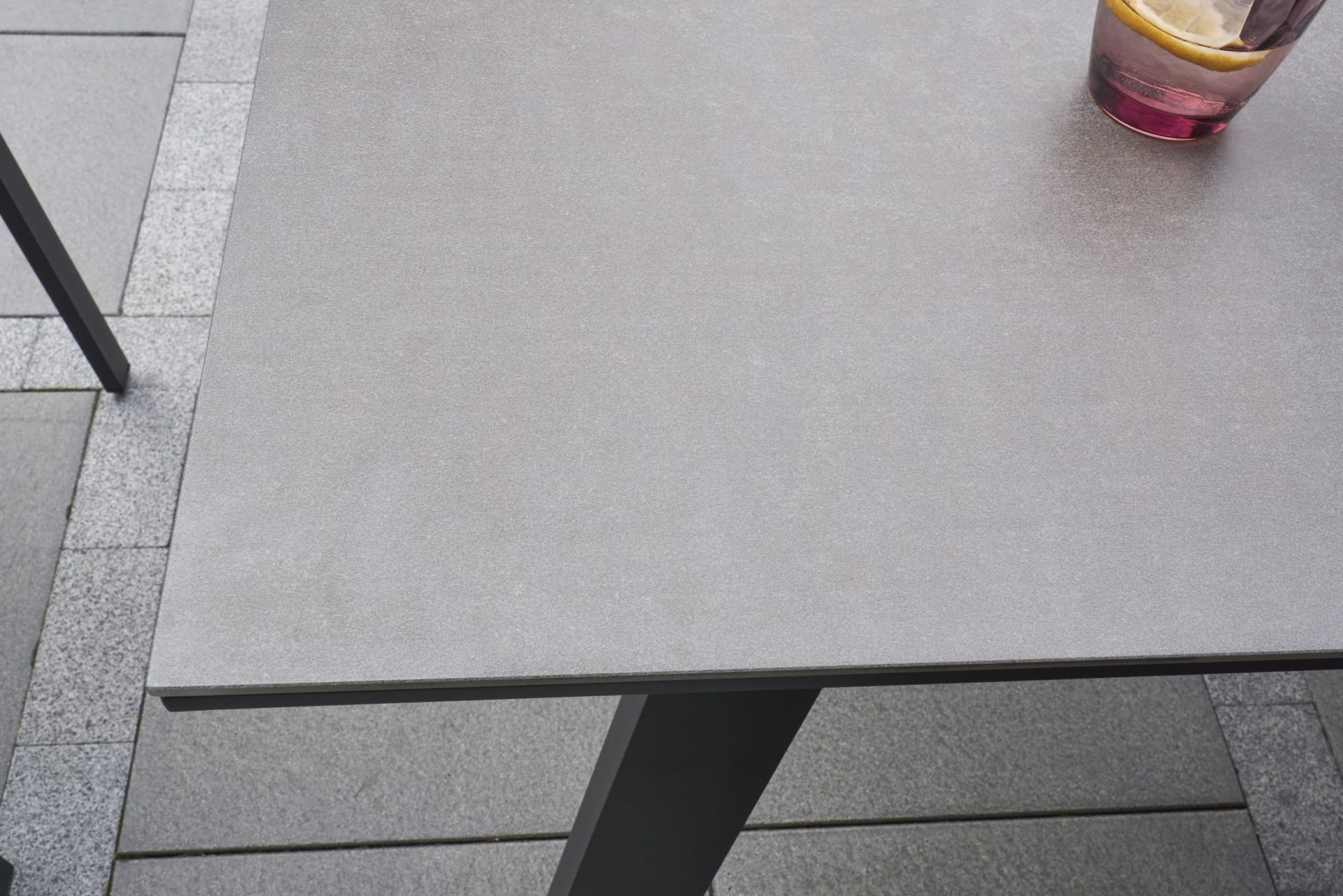 Gartentisch Denver Esstisch Terrassentisch 180x90cm Glaskeramik Beton Optik