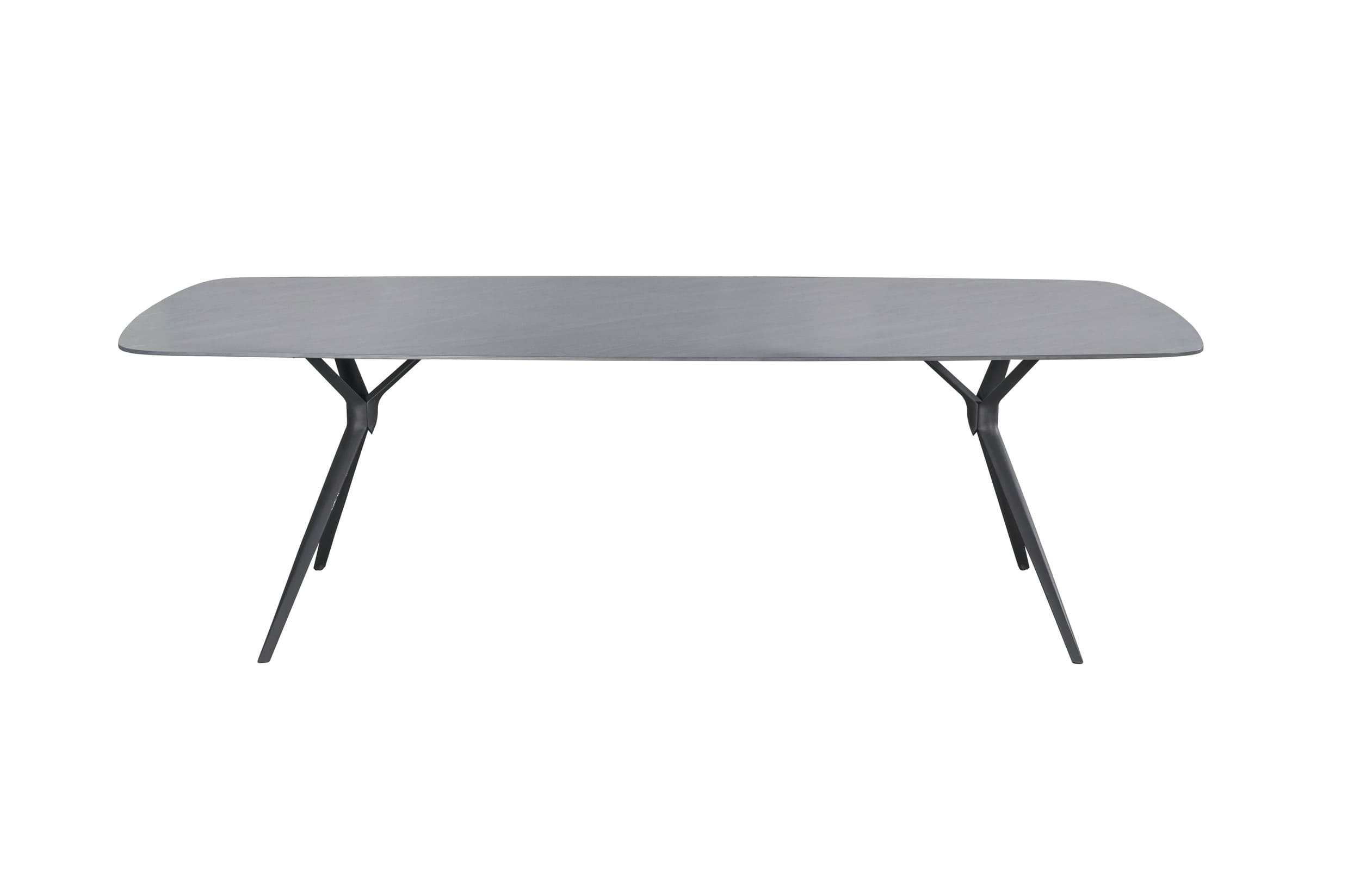 Gartentisch Balu Esstisch Terrassentisch 180x100cm Aluminium/sintered stone Stativ-Gestell
