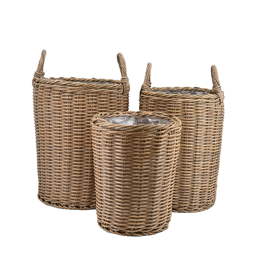 Pflanzkörbe 3er Set braun