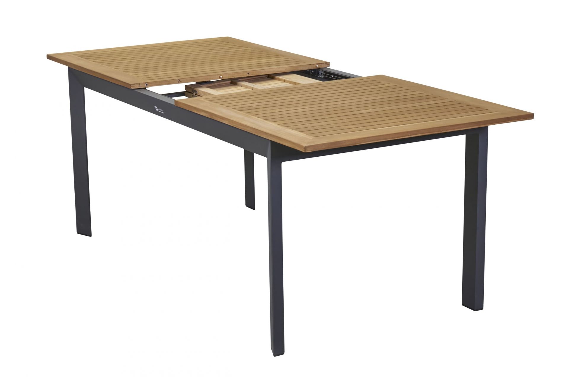 Ausziehtisch Gartentisch New Jersey Esstisch Terassentisch anthrazit/Teak 180/240x90 cm