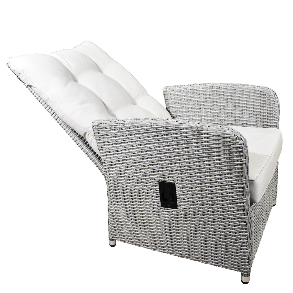Lounge Set 4-tlg. Dayton Garten Sitzgruppe mit Tisch Loungegarnitur Hell