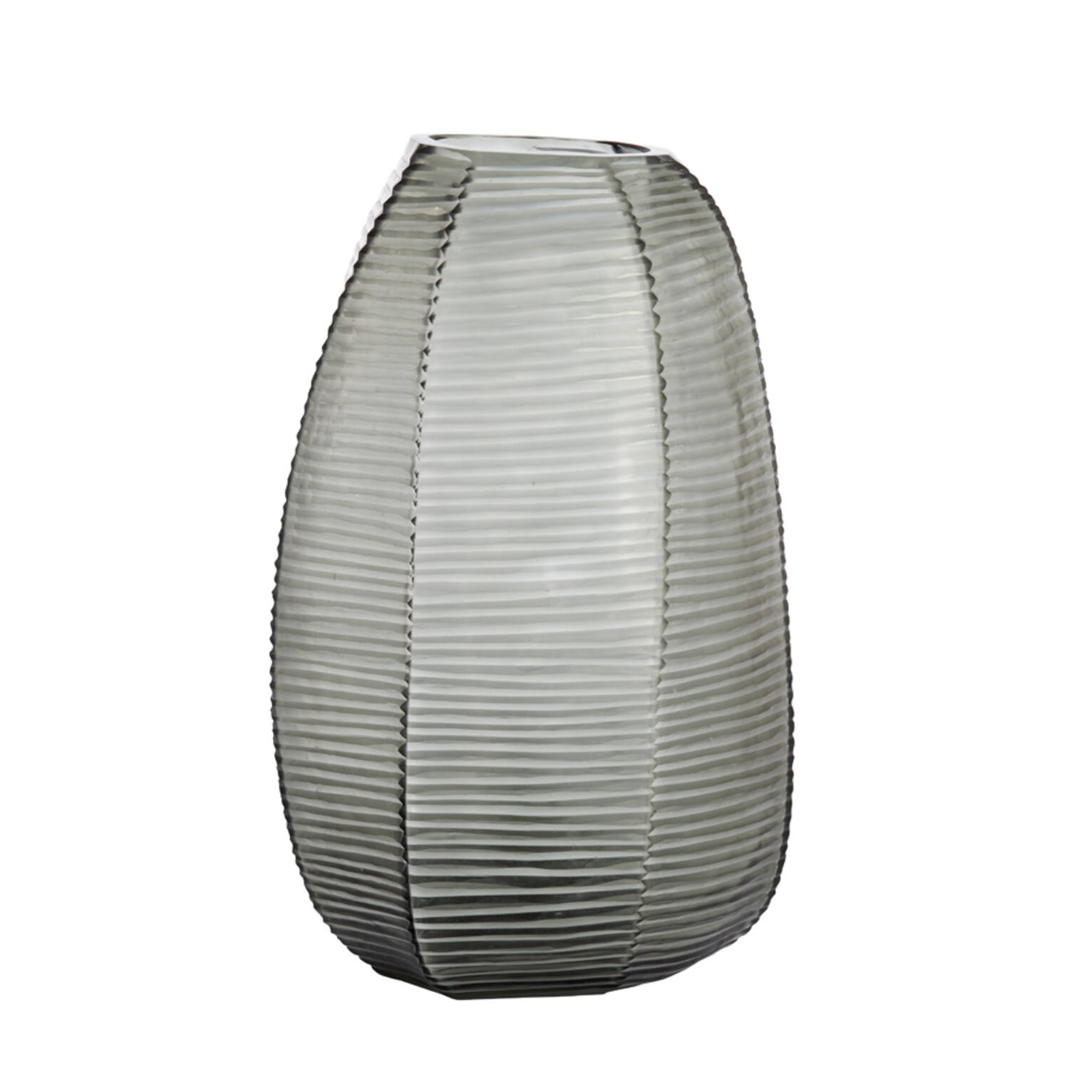 Dekovase Vase MAEVA von Light & Living Blumenvase Bodenvase Ø29x47 cm Rauchglas Grau