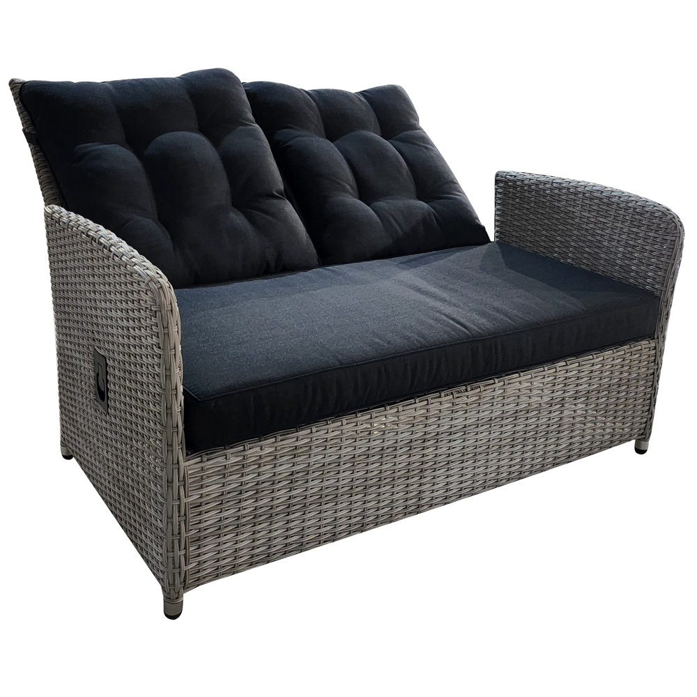 Lounge Set 4-tlg. Dayton Garten Sitzgruppe mit Tisch Loungegarnitur Grau
