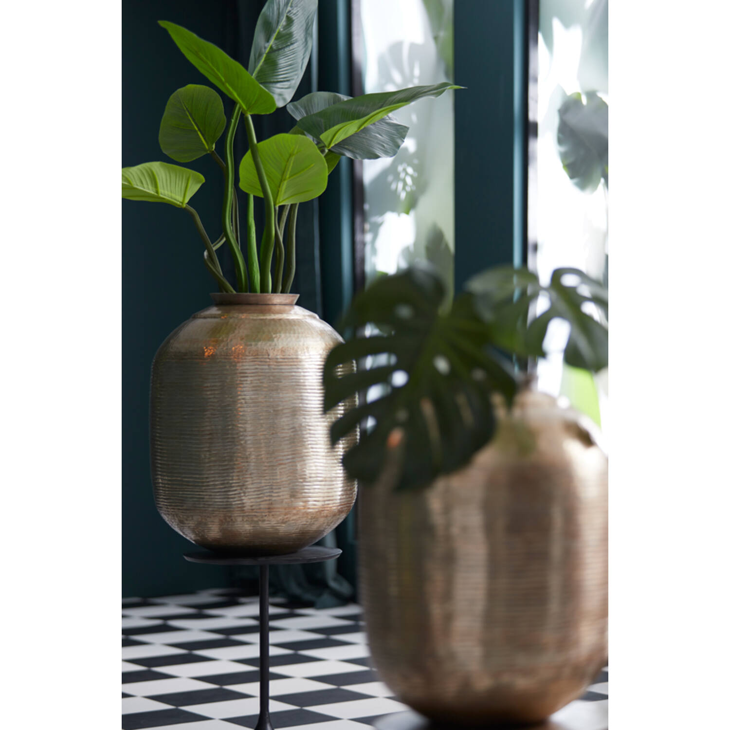 Dekovase Vase LISBOA von Light & Living Blumenvase Bodenvase Ø45x60 cm Antik Gold