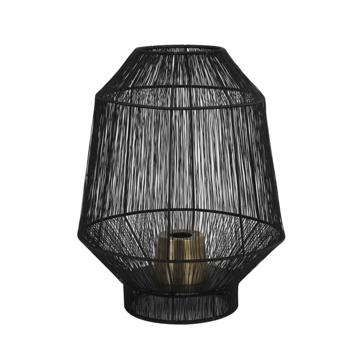 Tischleuchte Lampe VITORA von Light & Living Ø37x46 cm Matt Schwarz