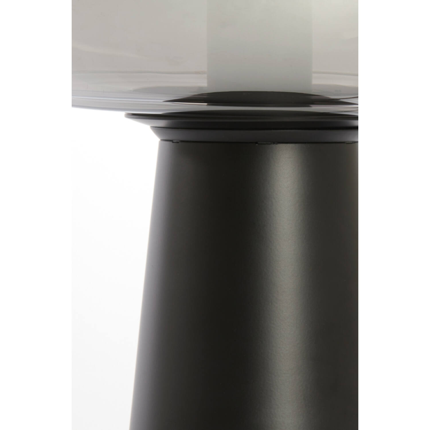 Tischleuchte MISTY von Light & Living Ø30x46 cm Lampe Rauchglas-schwarz