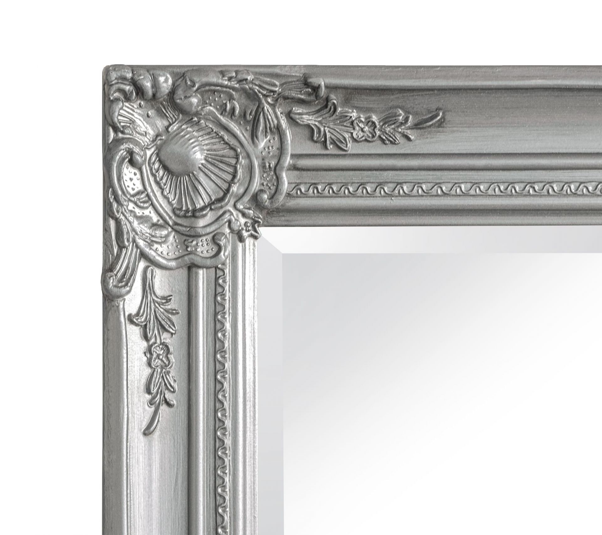 Wandspiegel Barock XXL Spiegel Silber 200 x 100 cm Antik-Stil Ganzkörperspiegel
