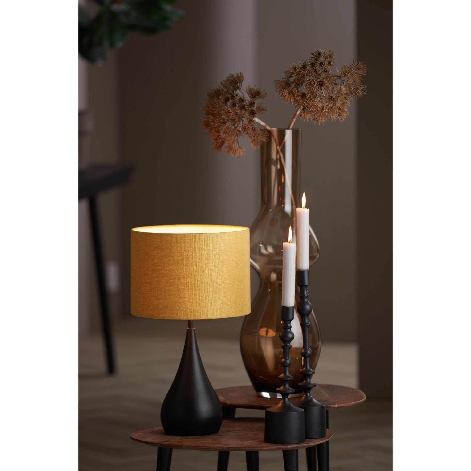 Lampenschirm Zylinder LIVIGNO von Light & Living Ø30x21 cm Ocker/Gelb