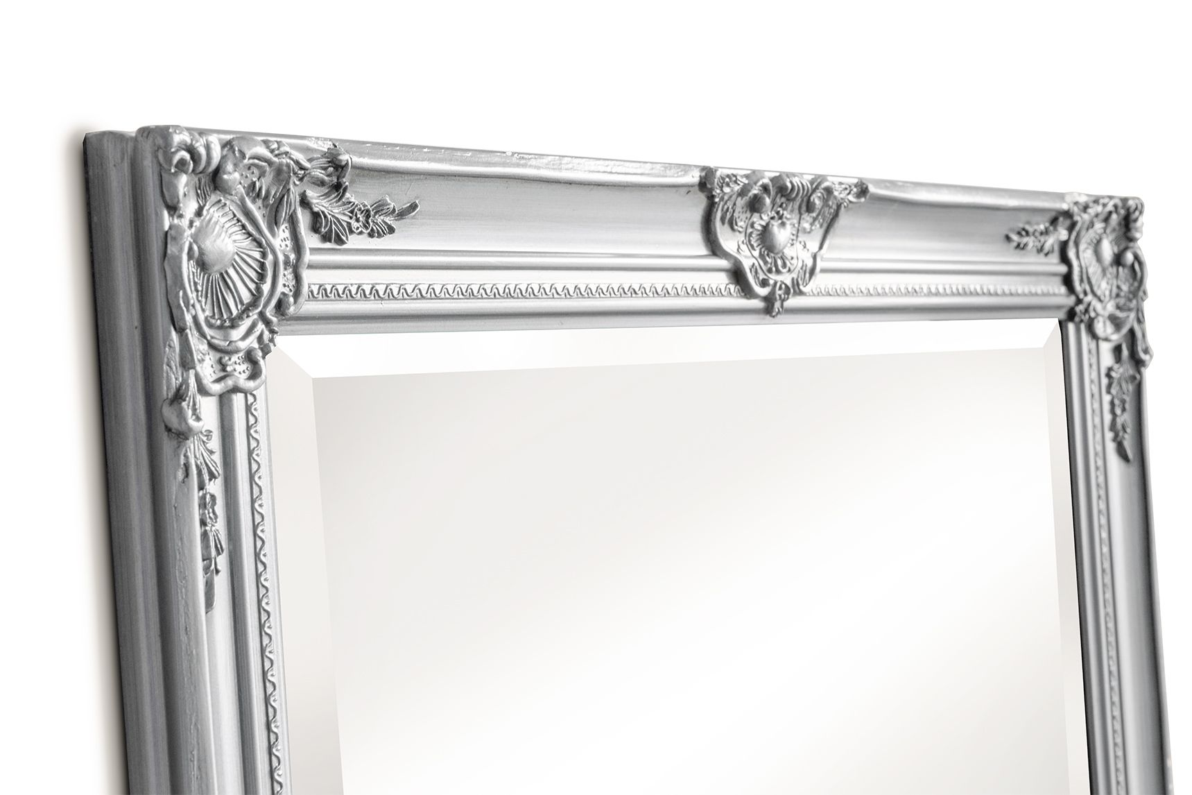 Wandspiegel Barock XXL Spiegel Silber 200 x 100 cm Antik-Stil Ganzkörperspiegel
