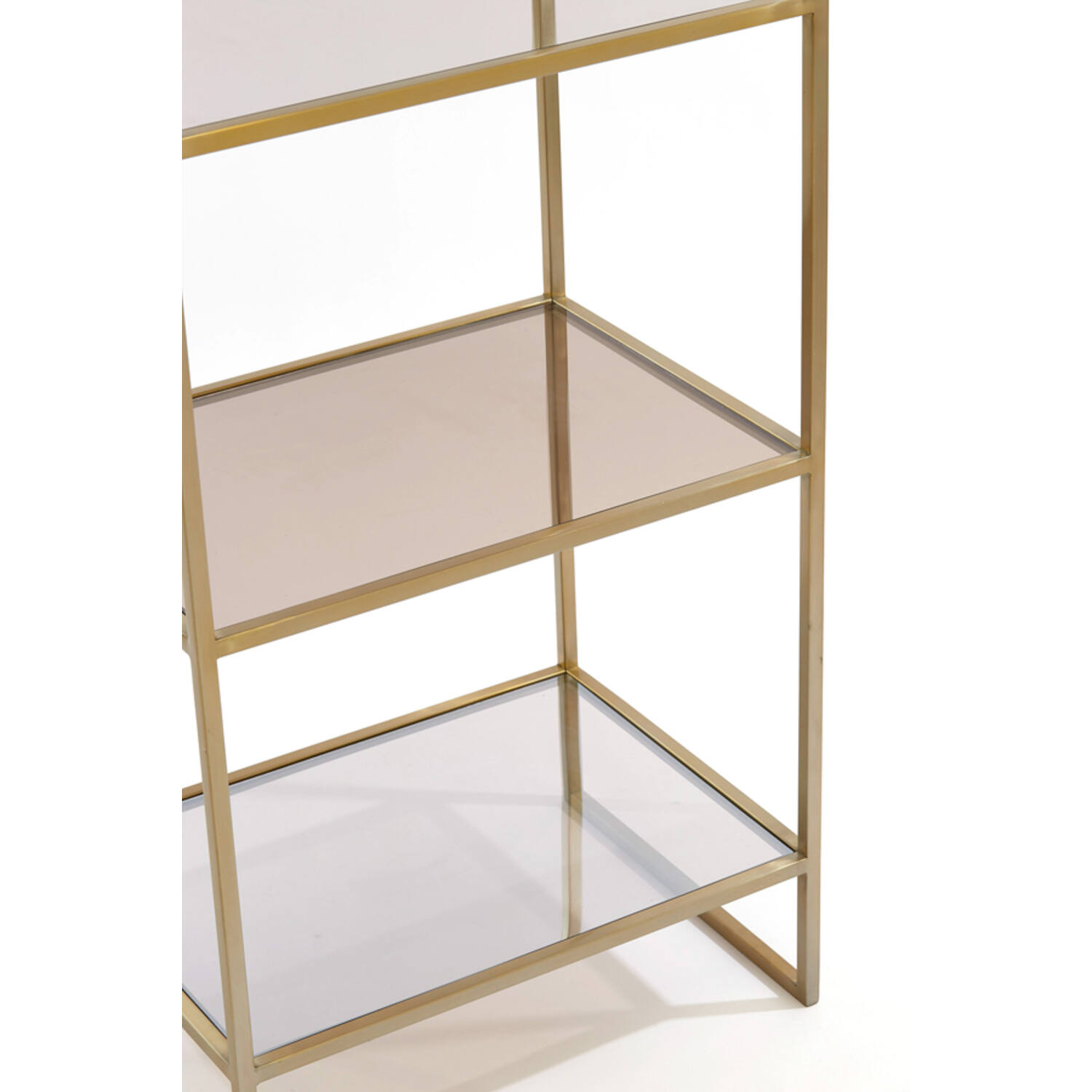 Standregal MARIKI von Light & Living Schrank offen braunes Glas-Hellgold 55x40x180 cm
