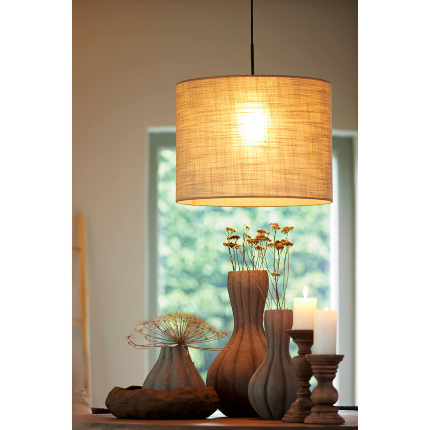 Dekovase Vase ZUCCA von Light & Living Blumenvase Tischvase grau Ø19,5x34 cm