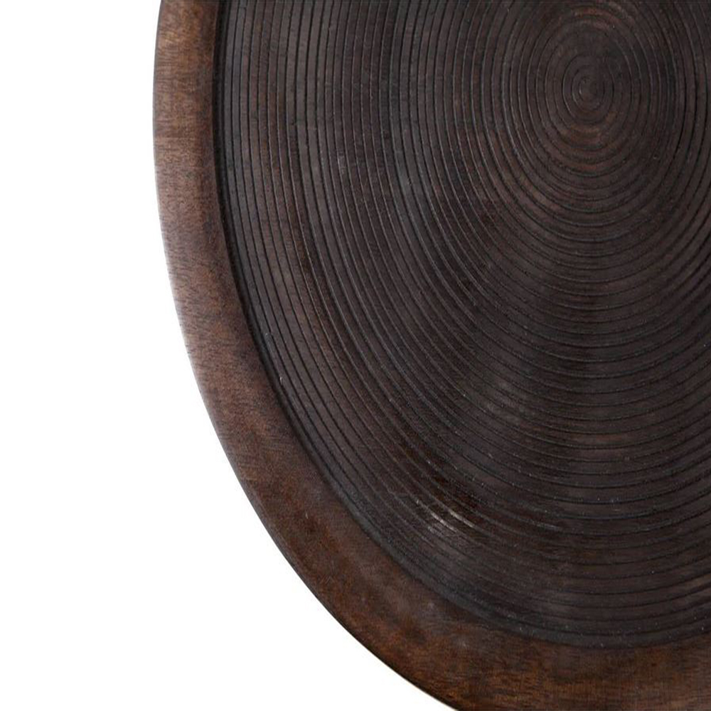 Schale auf Fuß KAMUDI Ø34x13 von Light & Living Servierplatte Holz-Bronze