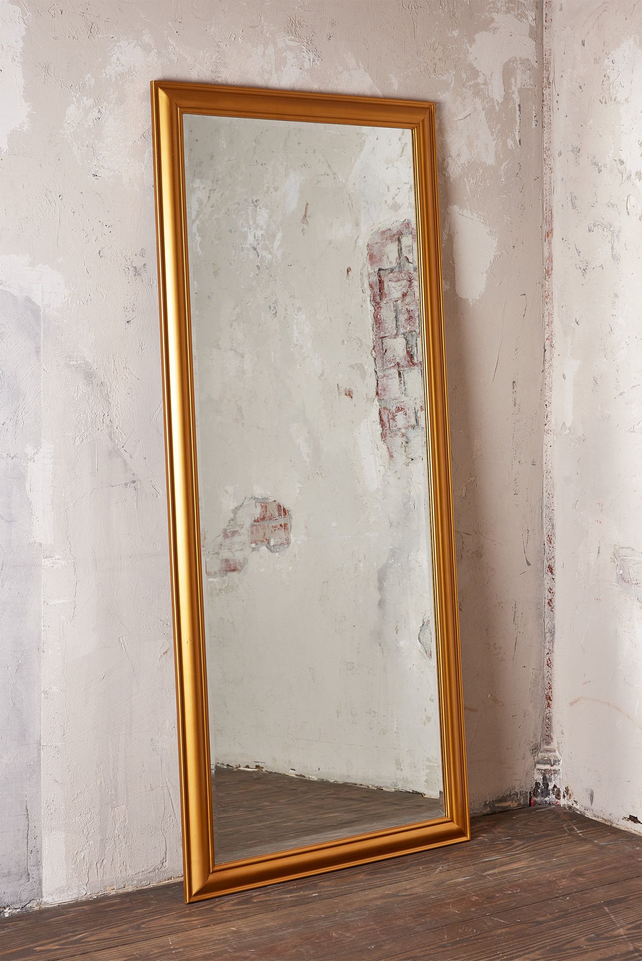 Wandspiegel Schlicht Gold 180x80 cm Landhaus-Stil XL Ganzkörperspiegel