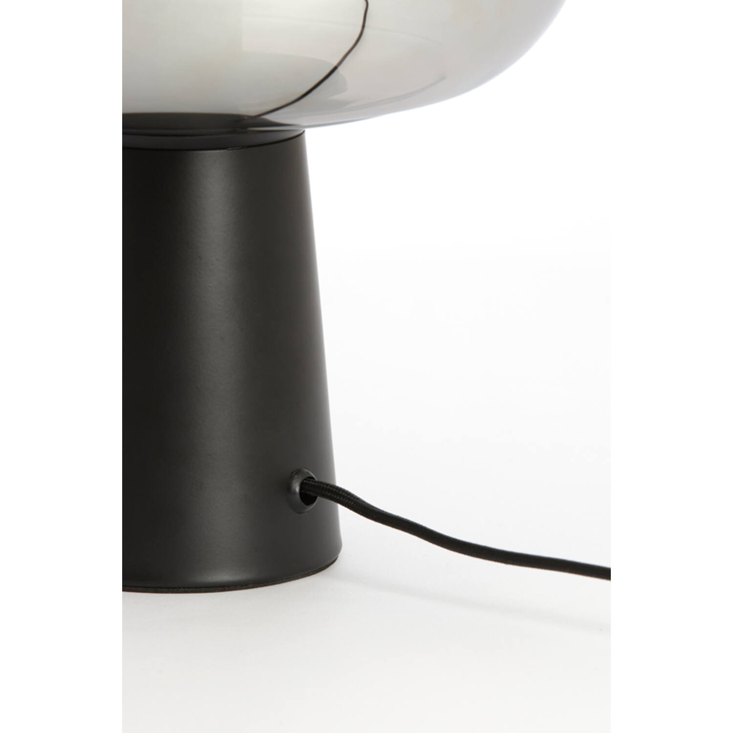 Tischleuchte MISTY von Light & Living Ø30x46 cm Lampe Rauchglas-schwarz
