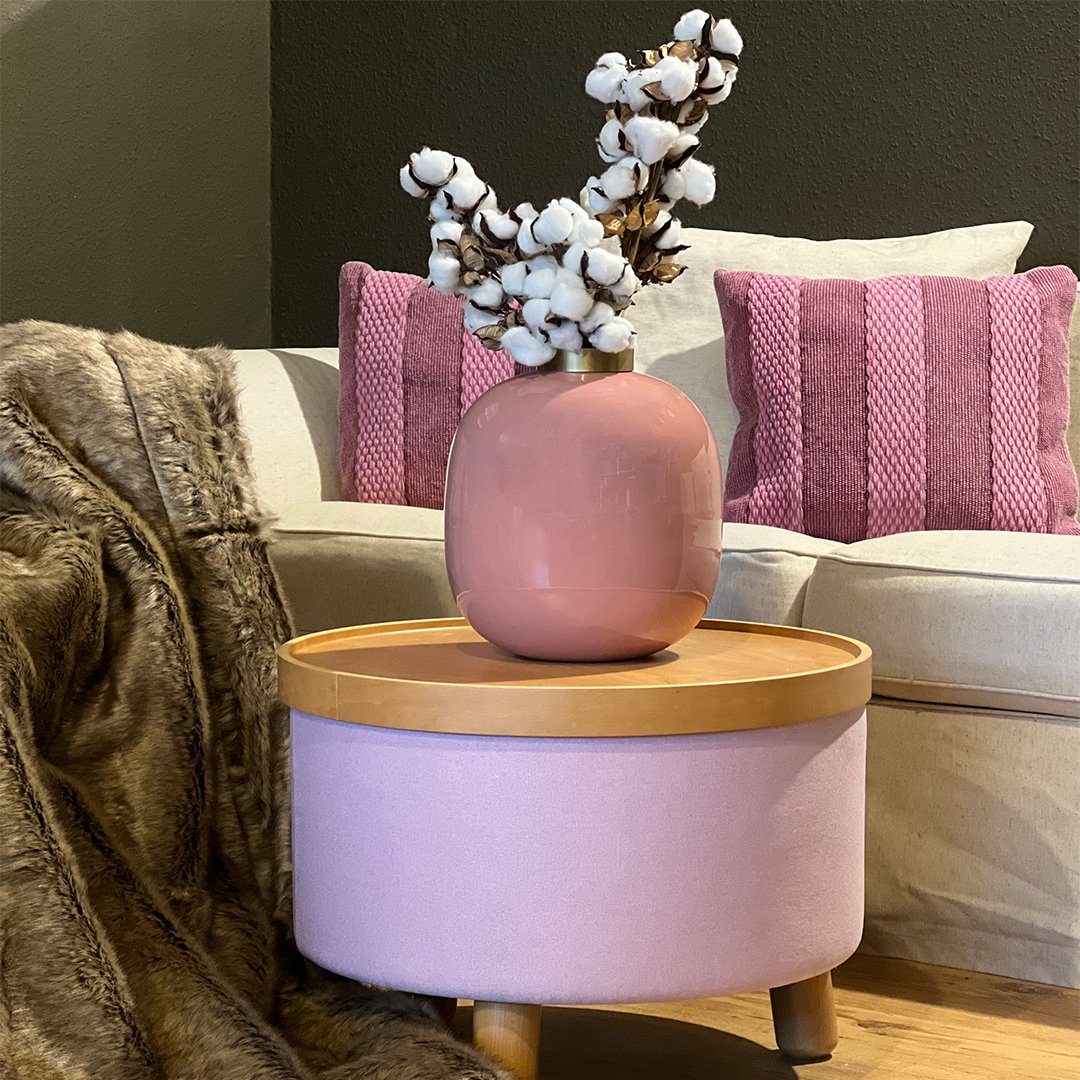Molde Hocker Beistelltisch mit Tablett Rosa