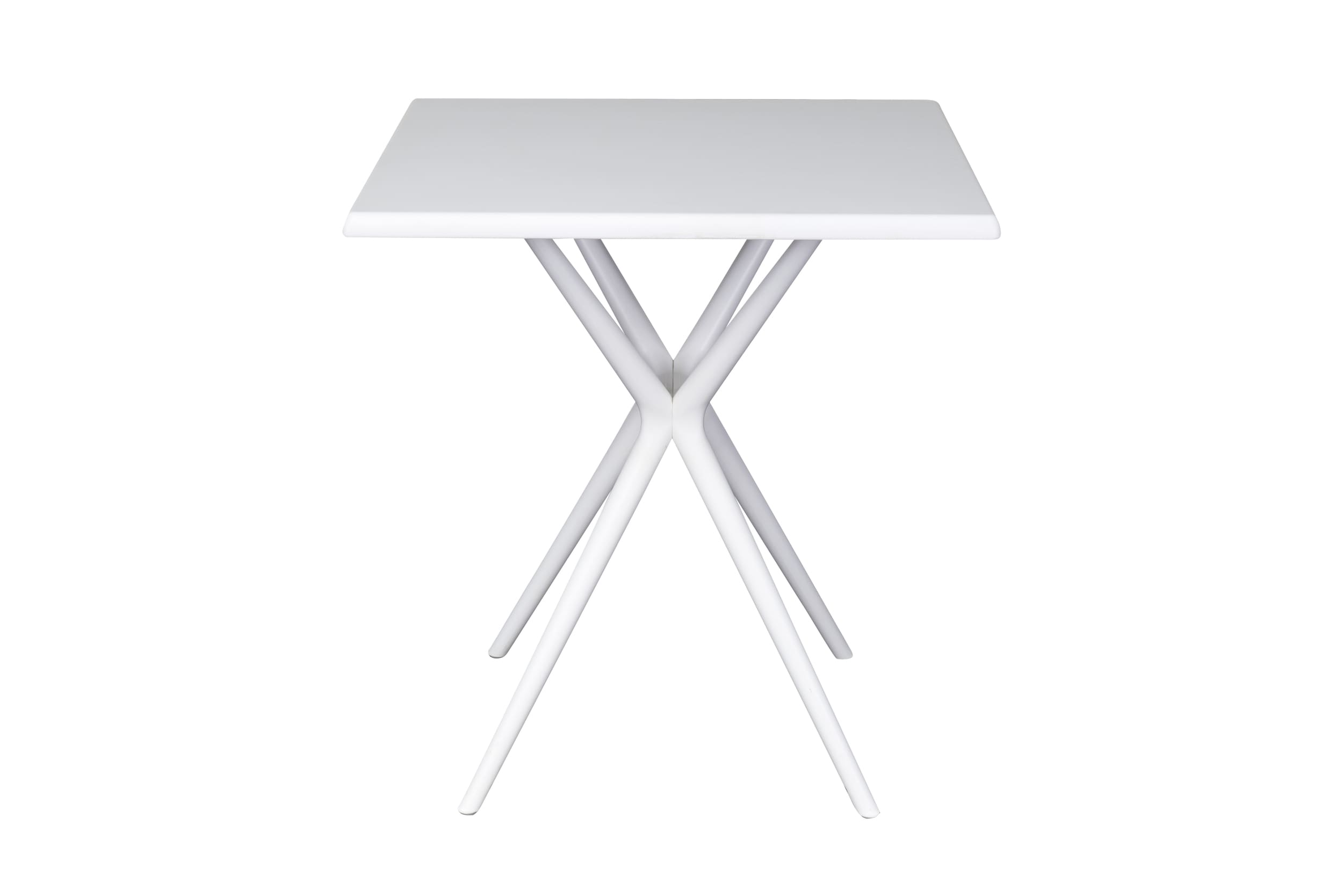 Gartentisch Moroni Balkontisch Bistrotisch 70x70cm Kunststoff weiß