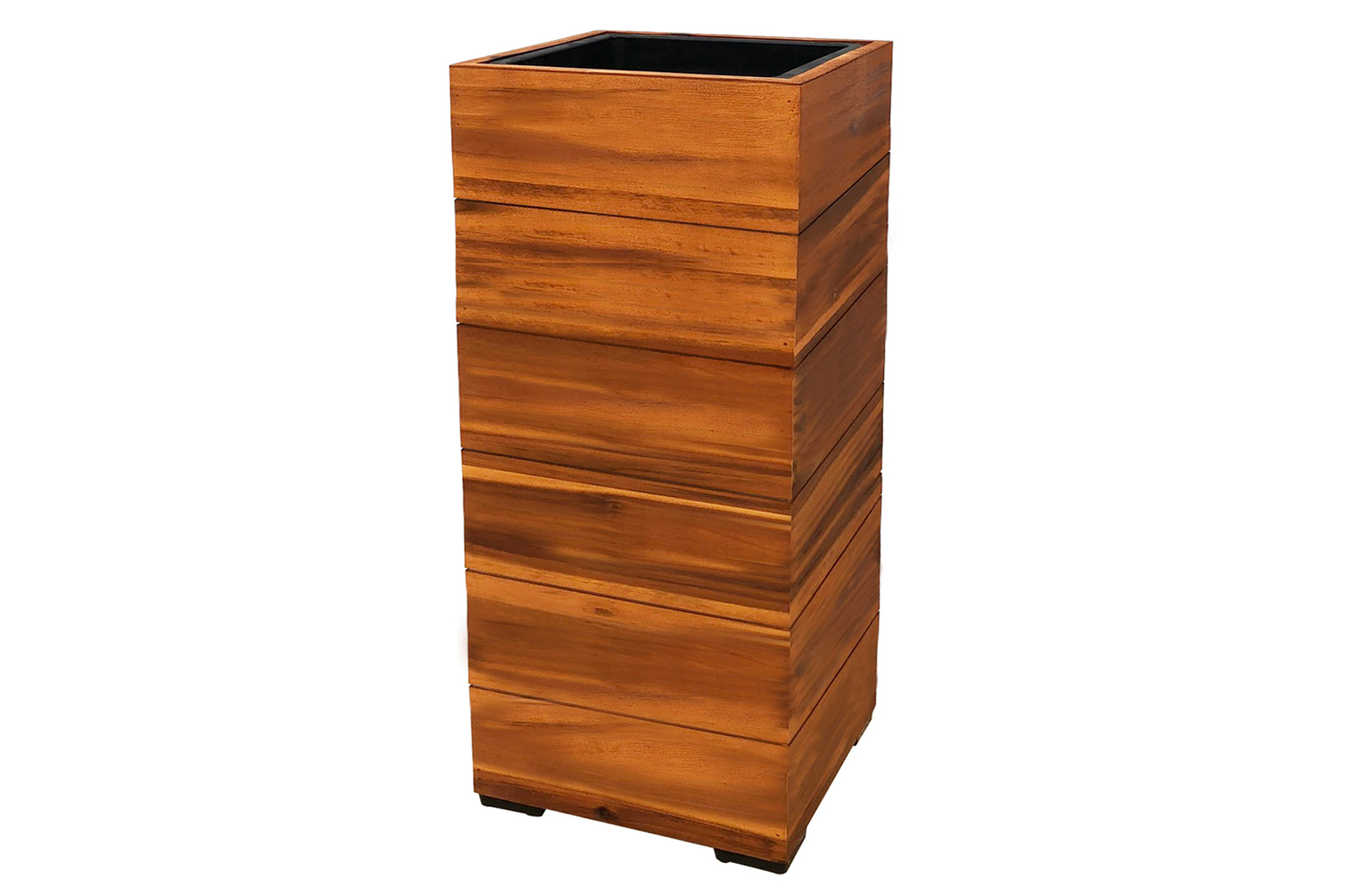 Pflanzgefäß Pflanzkasten Blumenkasten Akazienholz 33x72 cm mit Einsatz