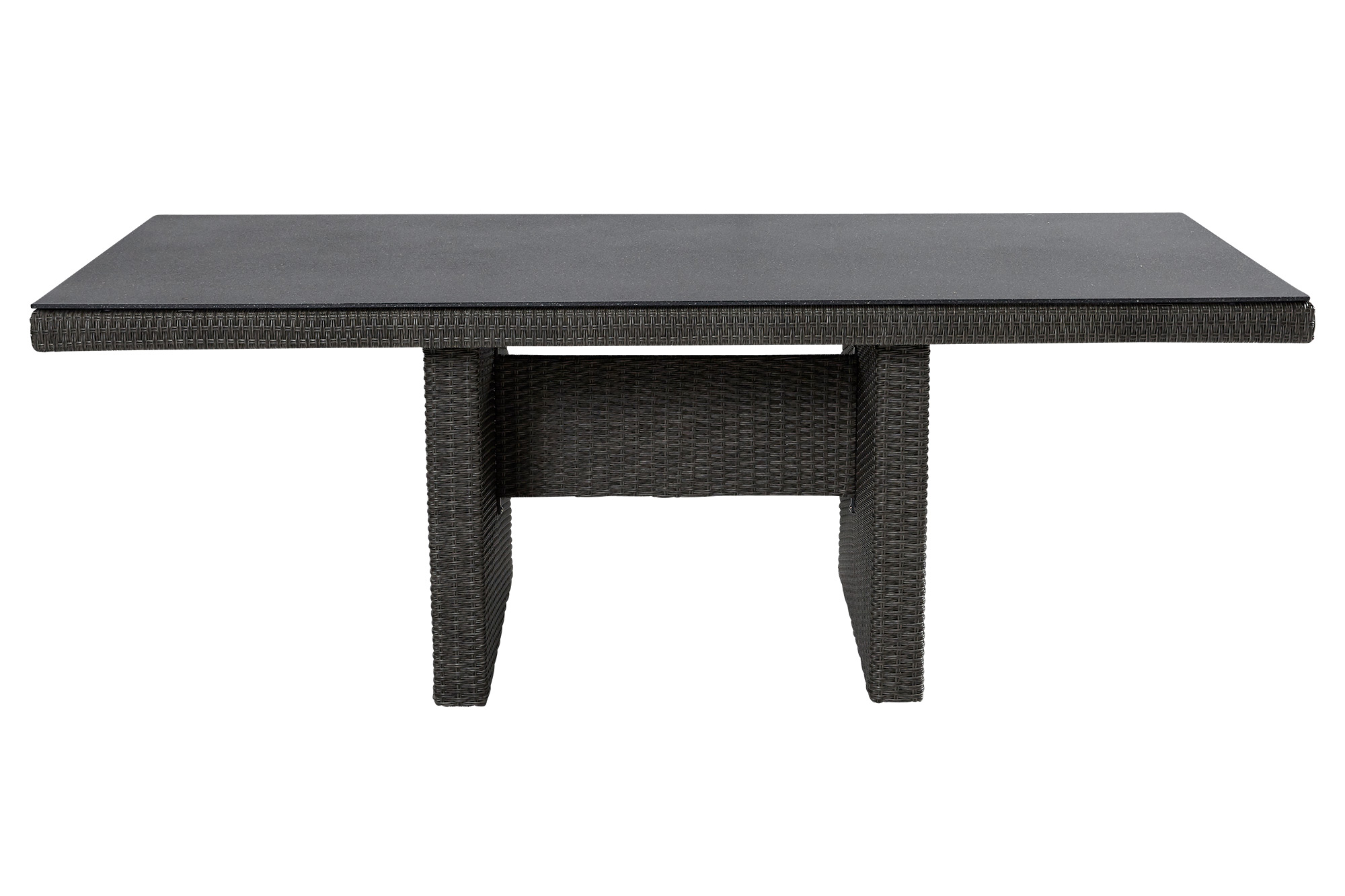 Gartentisch Kansas Esstisch Wangentisch Dining Glas-Keramik 200 x 100 cm grau-mix