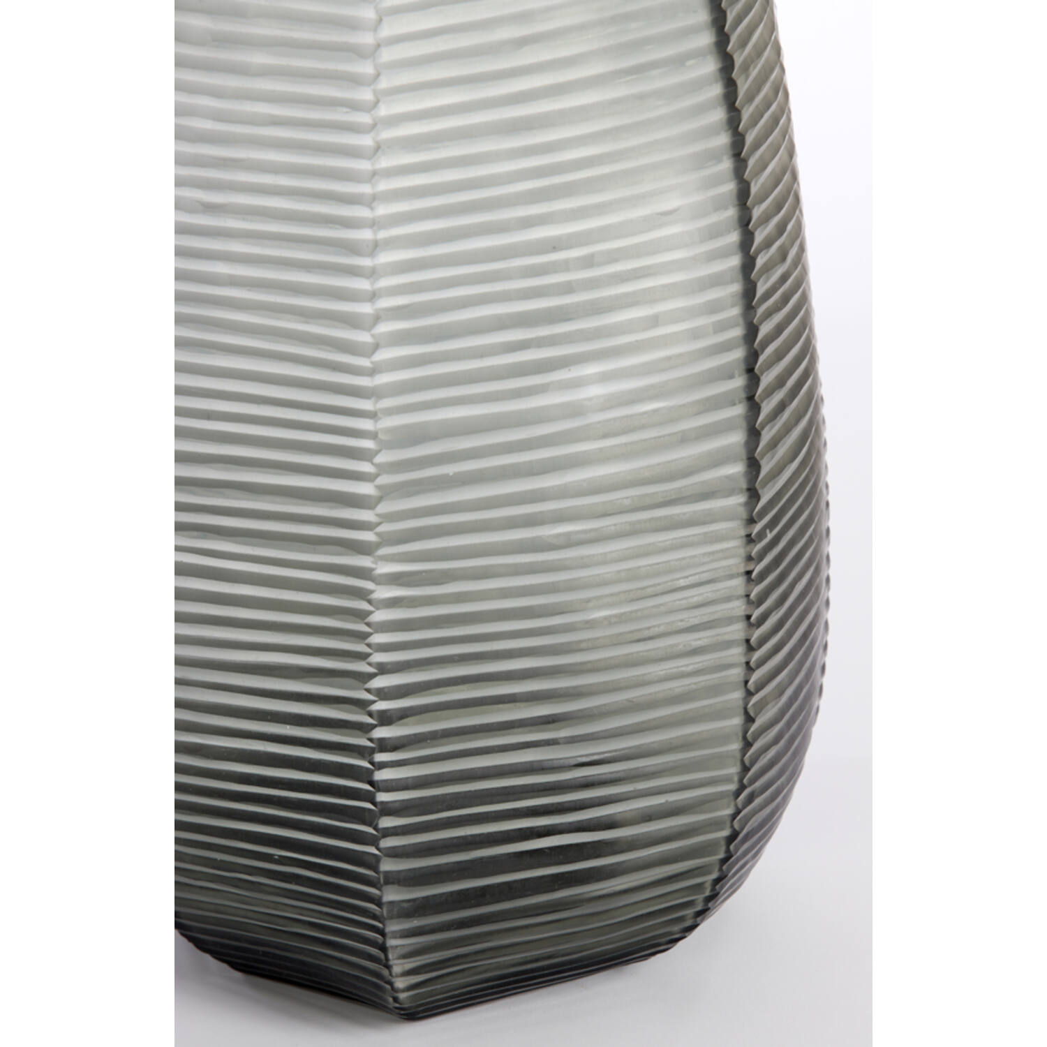Dekovase Vase MAEVA von Light & Living Blumenvase Bodenvase Ø29x47 cm Rauchglas Grau