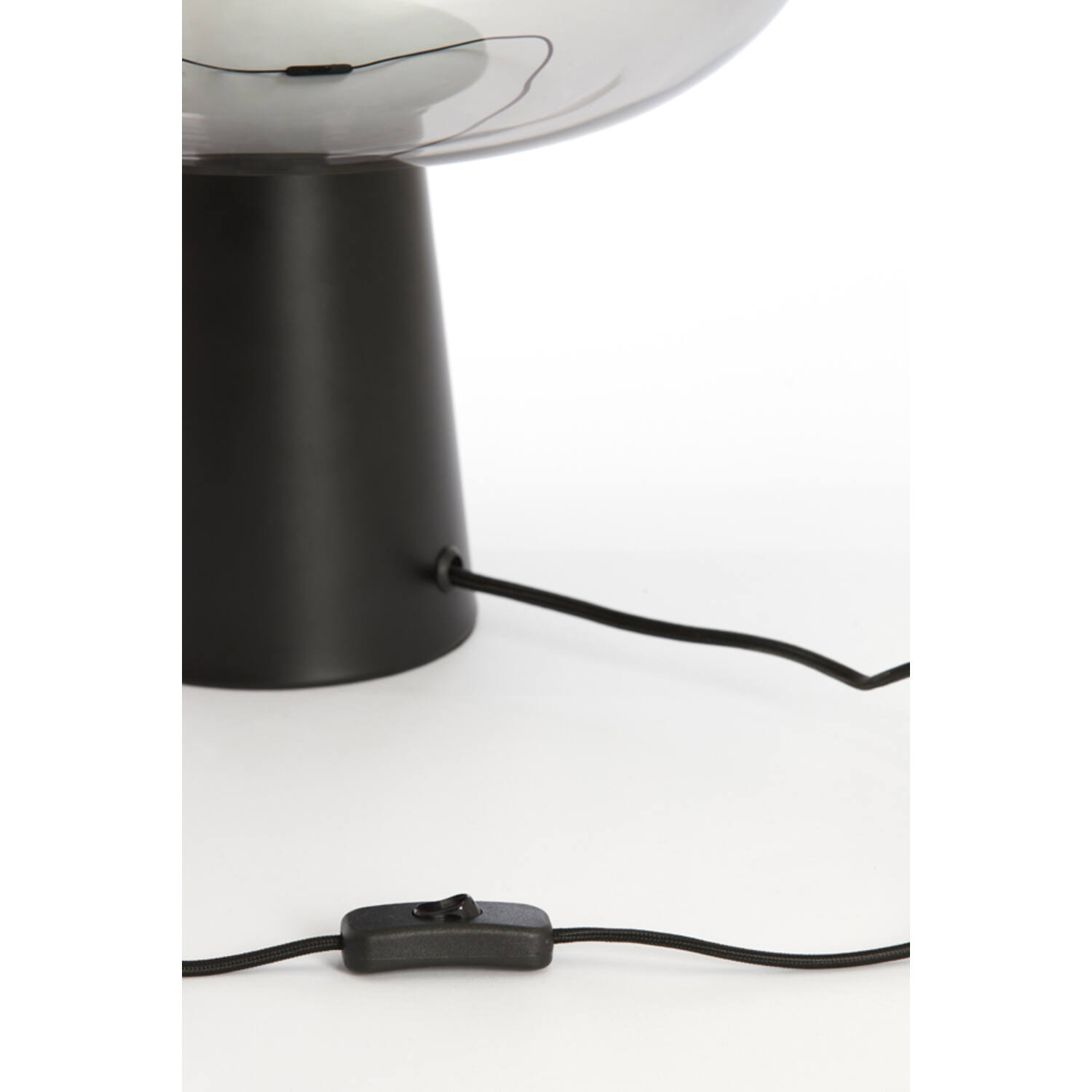 Tischleuchte MISTY von Light & Living Ø30x46 cm Lampe Rauchglas-schwarz