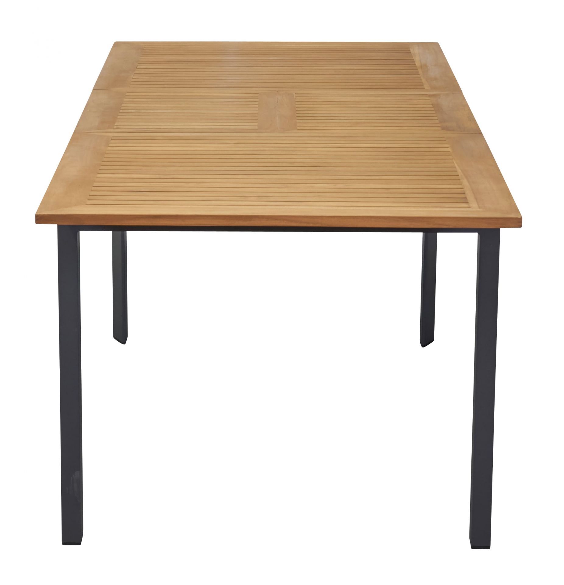 Ausziehtisch Gartentisch New Jersey Esstisch Terassentisch anthrazit/Teak 180/240x90 cm
