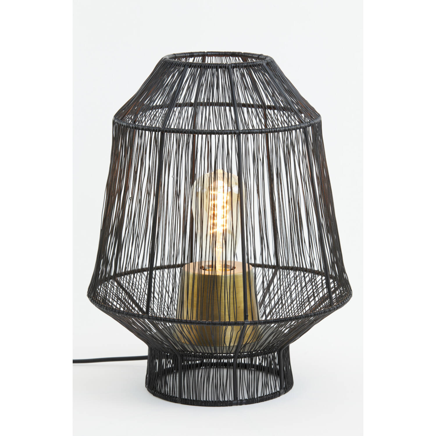 Tischleuchte Lampe VITORA von Light & Living Ø30x38 cm Matt Schwarz