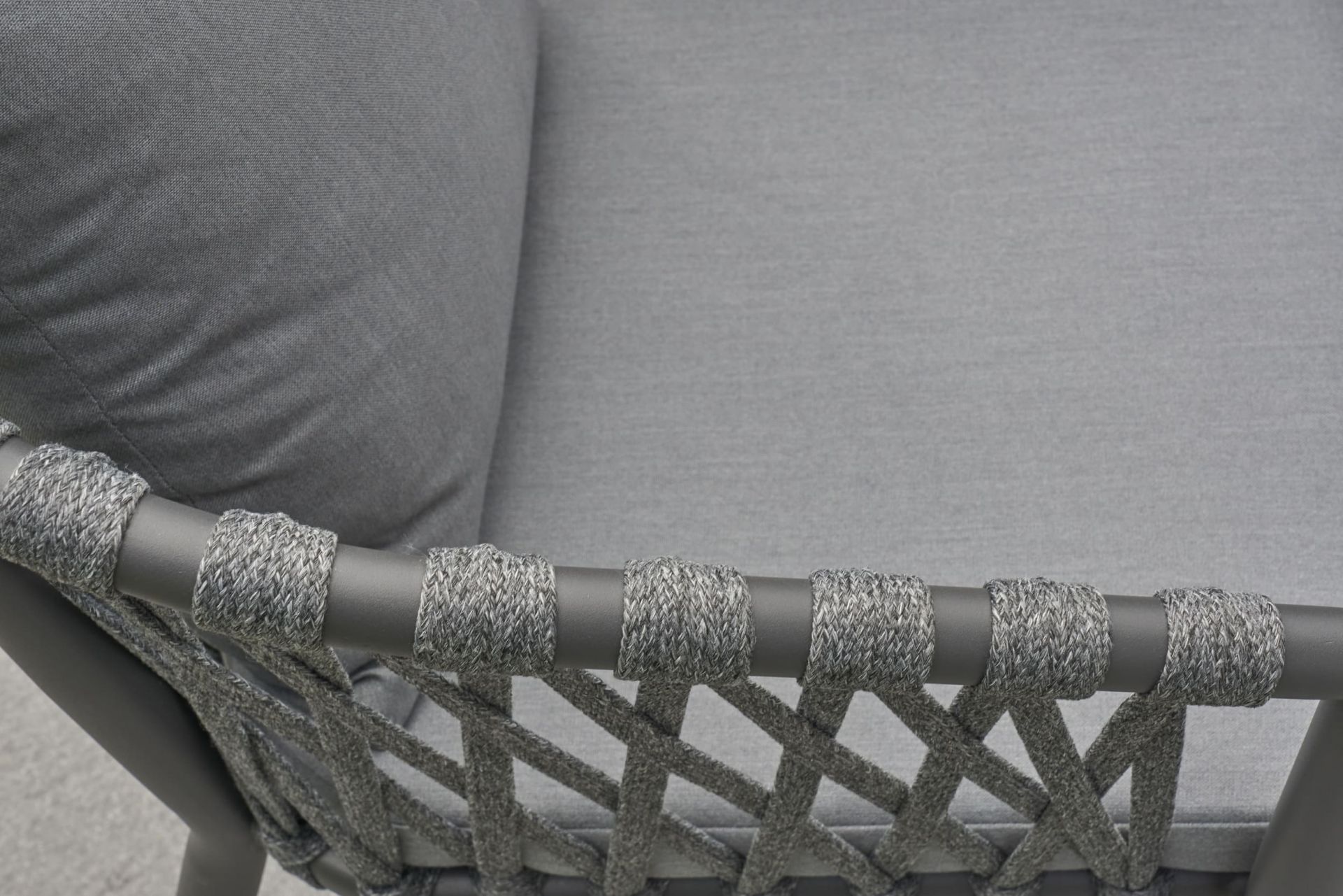 Stapelstuhl Gartenstuhl Armlehnenstuhl Vienna Rope anthrazit