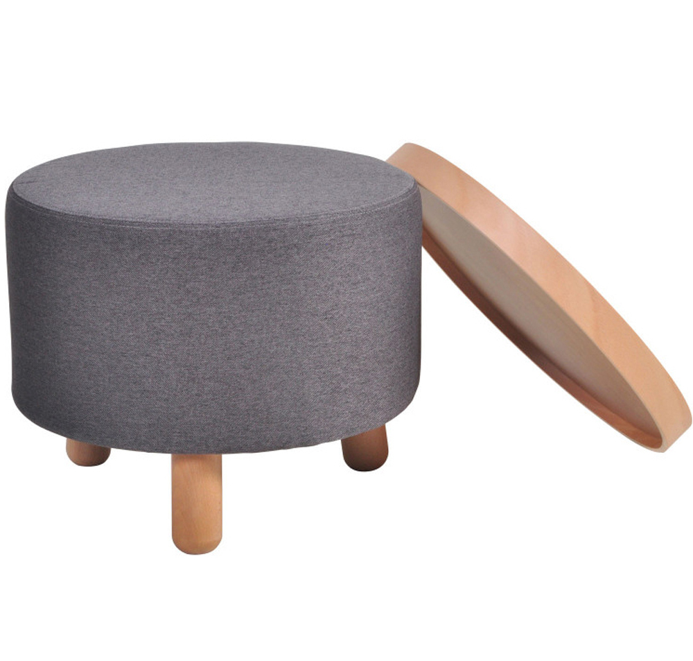 Molde Hocker Beistelltisch mit Tablett grau