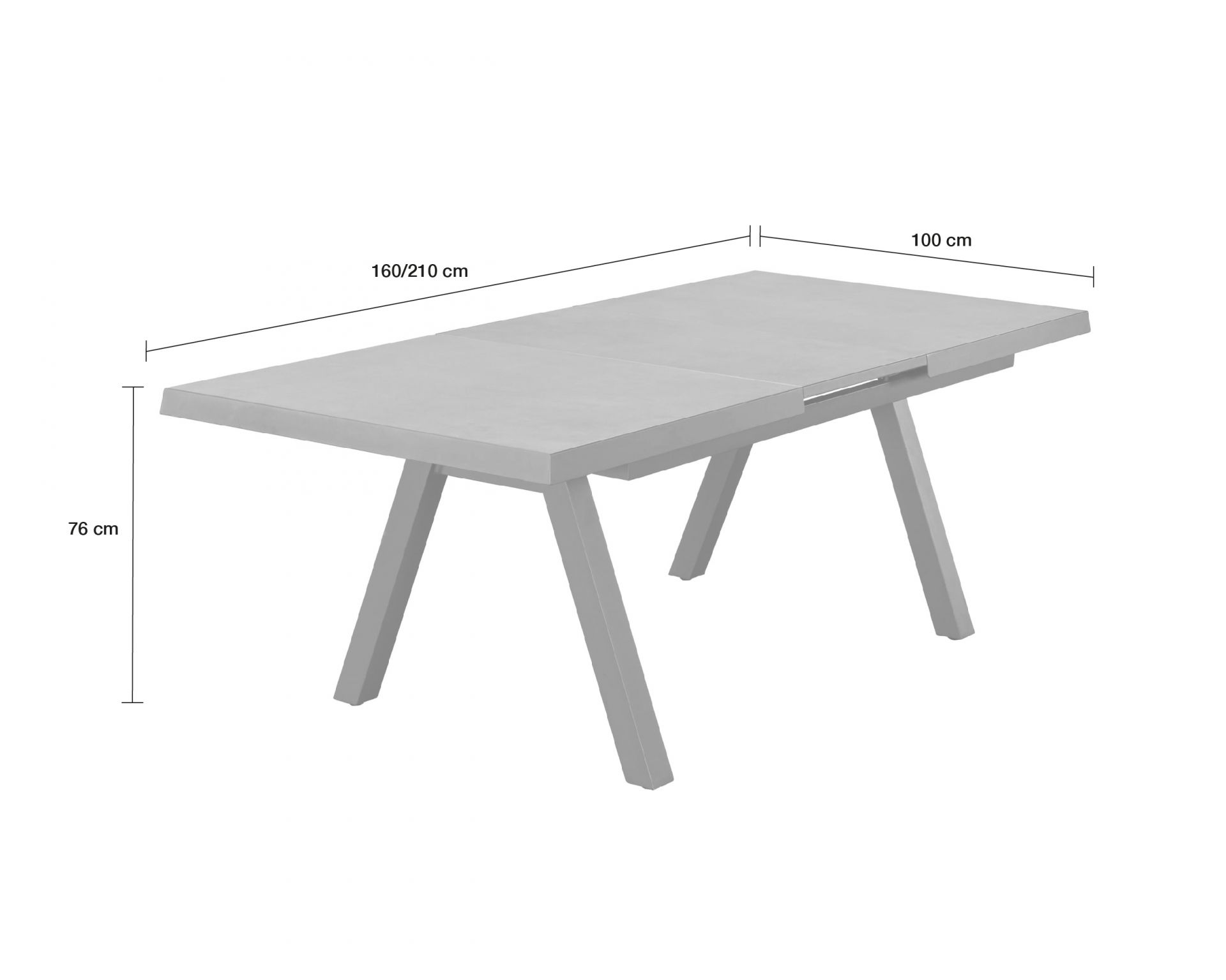 Ausziehtisch Gartentisch Kalifornien Esstisch Keramik 160/210x100x75cm