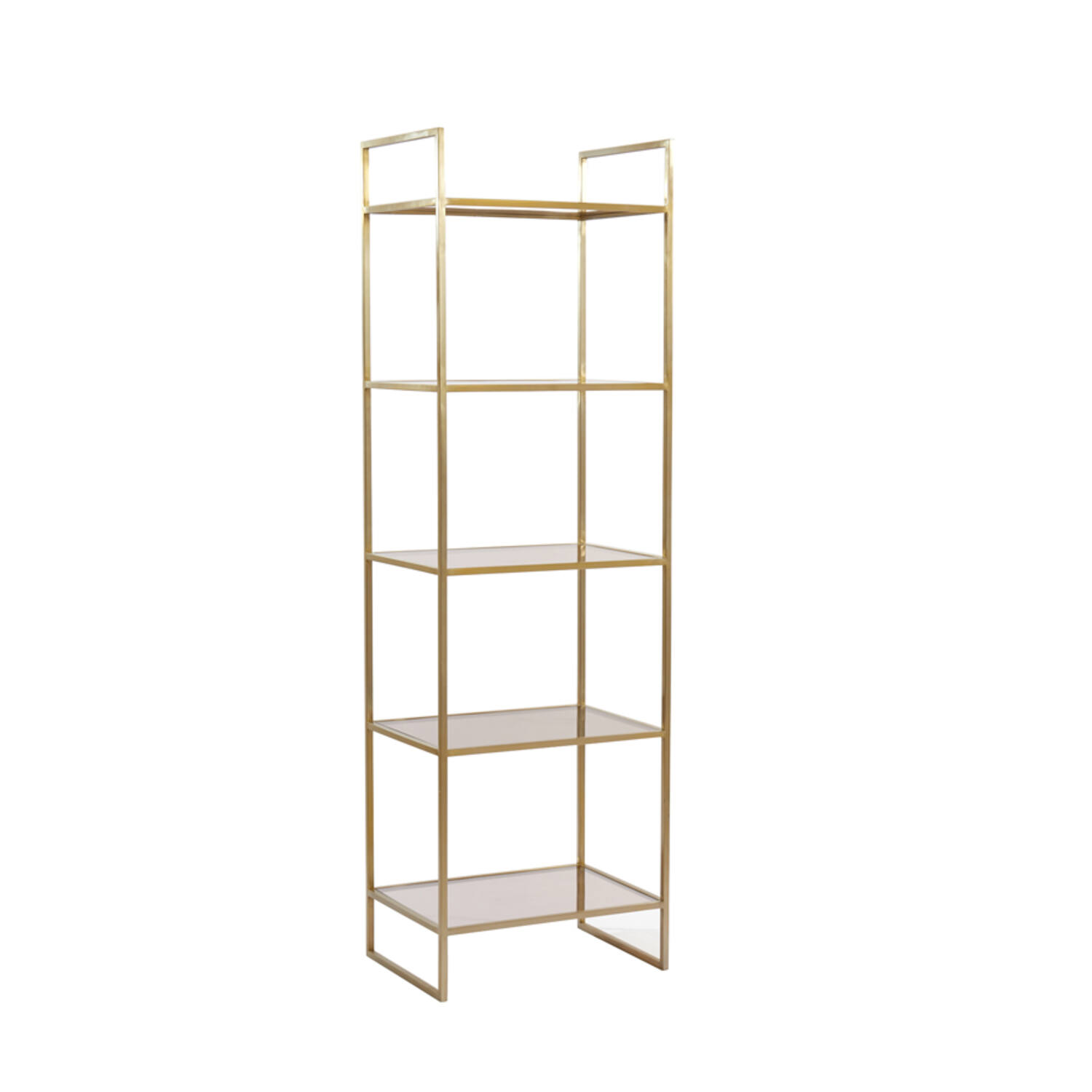 Standregal MARIKI von Light & Living Schrank offen braunes Glas-Hellgold 55x40x180 cm
