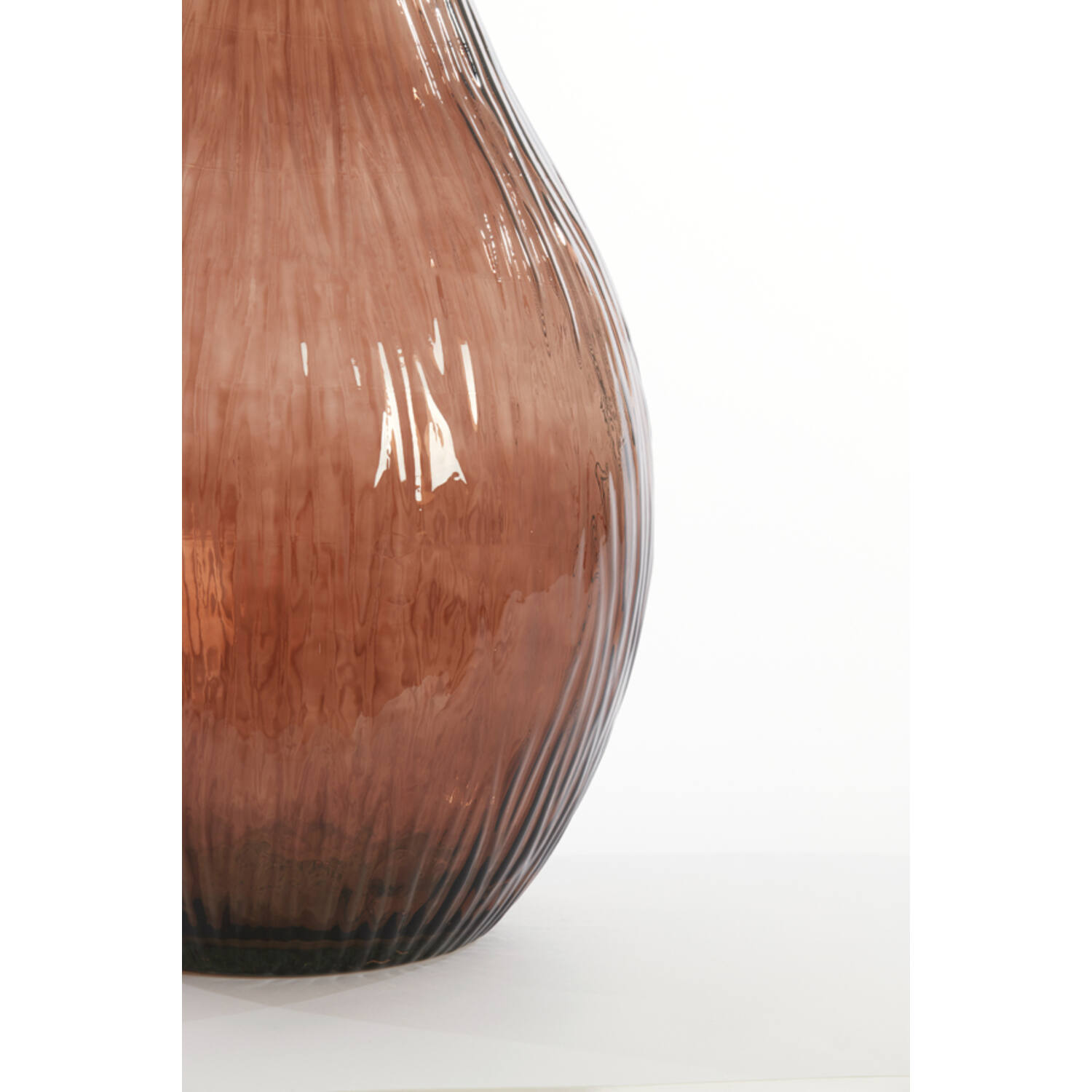 Dekovase Vase JUTHA von Light & Living Blumenvase Bodenvase Ø34x75 cm Braun