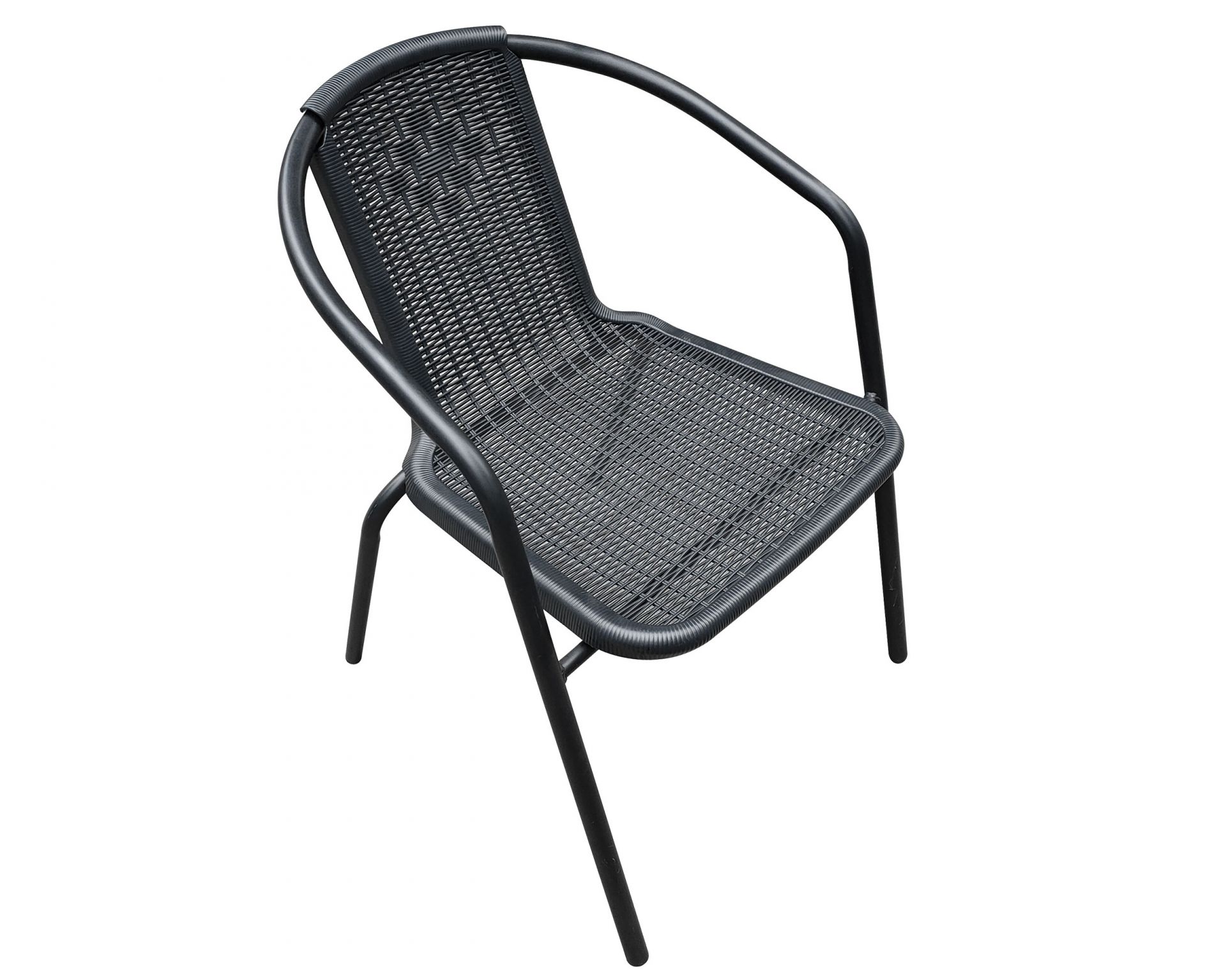 Stapelstuhl Ibiza Gartenstuhl Bistrostuhl Armlehnstuhl schwarz