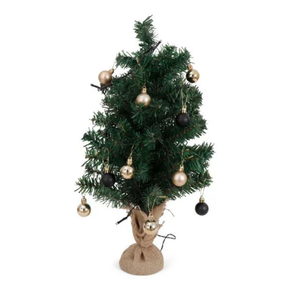 Senza Weihnachtsbaum künstlich mit Beleuchtung und Christbaumschmuck 52 cm